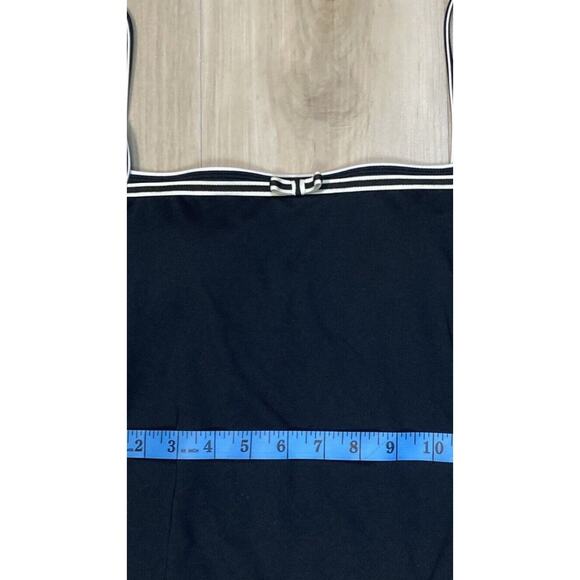 La Blanca L One Piece Swimsuit Black w White Trim & Tiny Bow Size 12 / L - Picture 5 of 12